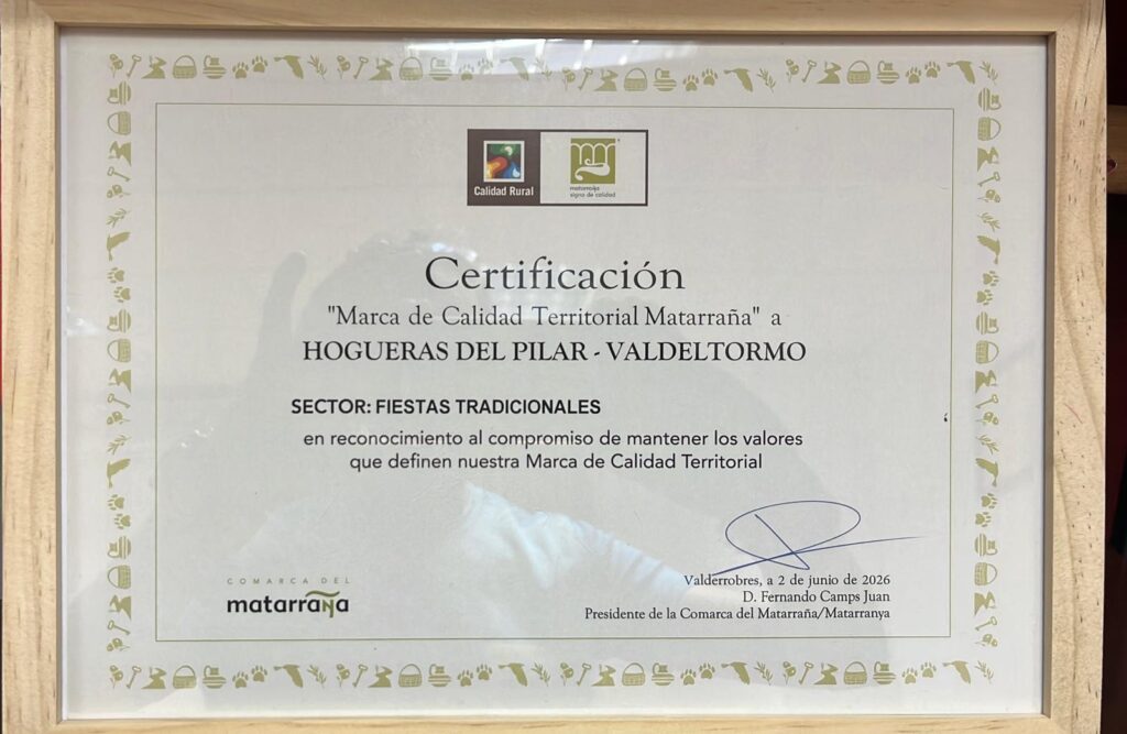 Marca de Calidad Territorial: Las hogueras del Pilar